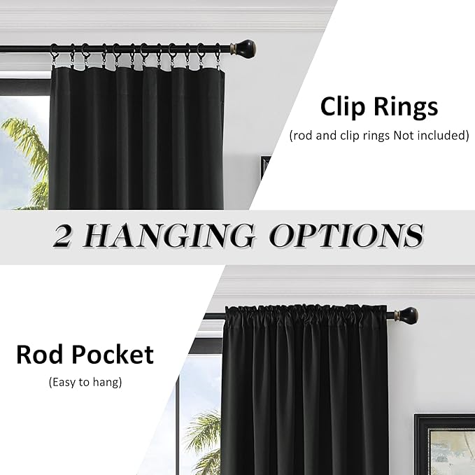 DONREN 99 Percent Blackout Curtains Draperies - Image 2