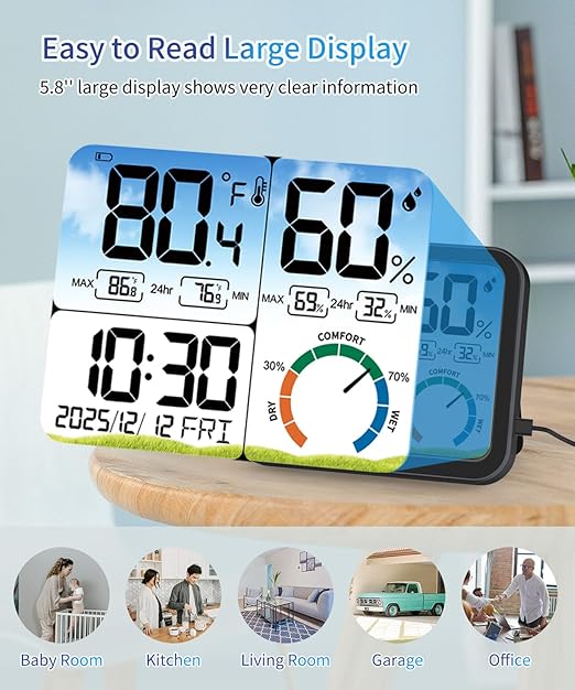 VOCOO Digital Indoor Room Thermometer - Image 6