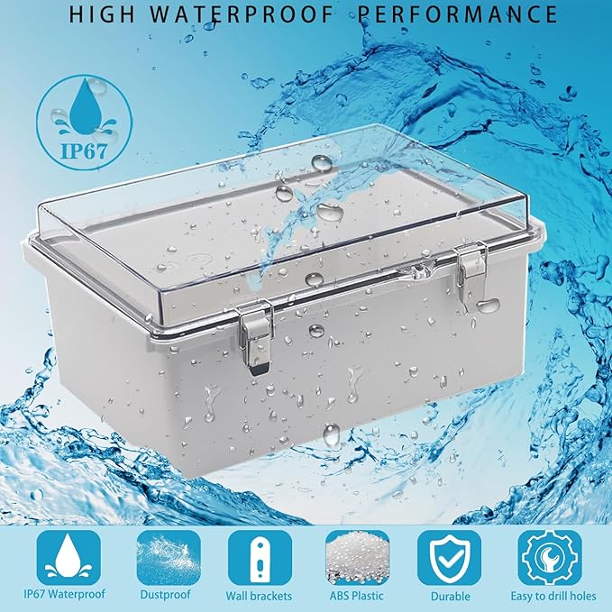 Waterproof Outdoor Electrical Box Junction Box Weatherproof IP67 ABS Plastic - Image 2