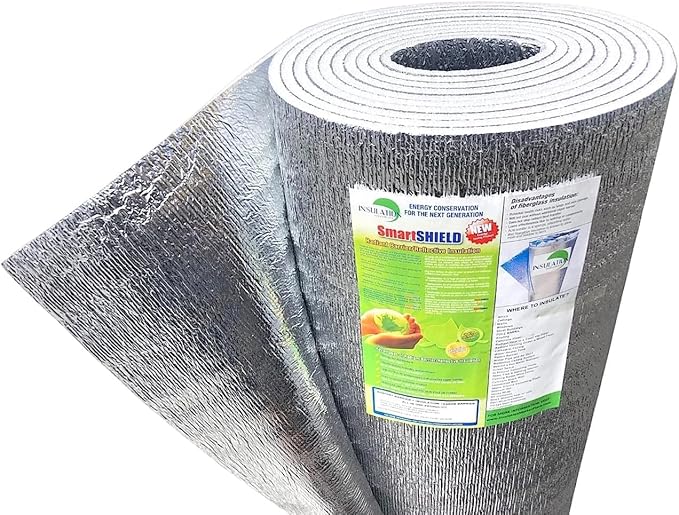 SmartSHIELD -10mm 48" x 125ft R22 Reflective Insulation roll, Foam Core Radiant by INSULATIONMARKETPLACE