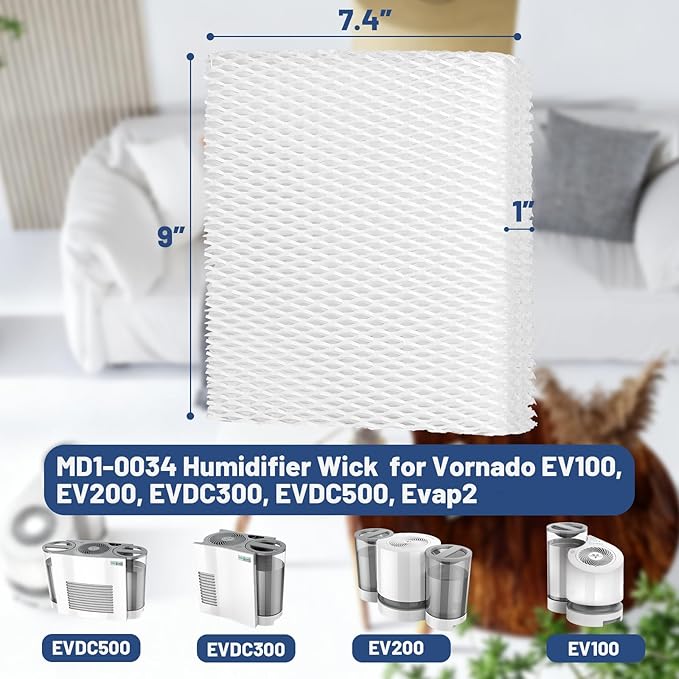 4 Pack MD1-0034 Humidifier Wick Replacement Filter Compatible - Image 2