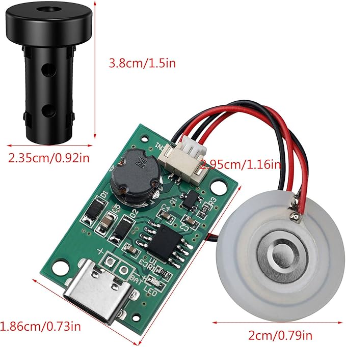 DC5V USB Humidifier Modules Half Circuit Board 108KHz Driver Board Atomiser - Image 7