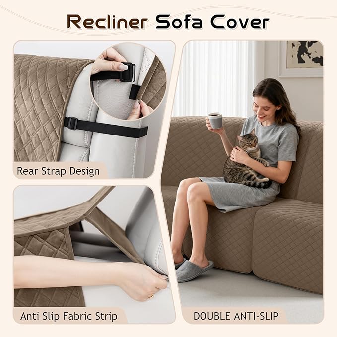 Arfntevss Waterproof Recliner Sectional Couch Covers - Image 4