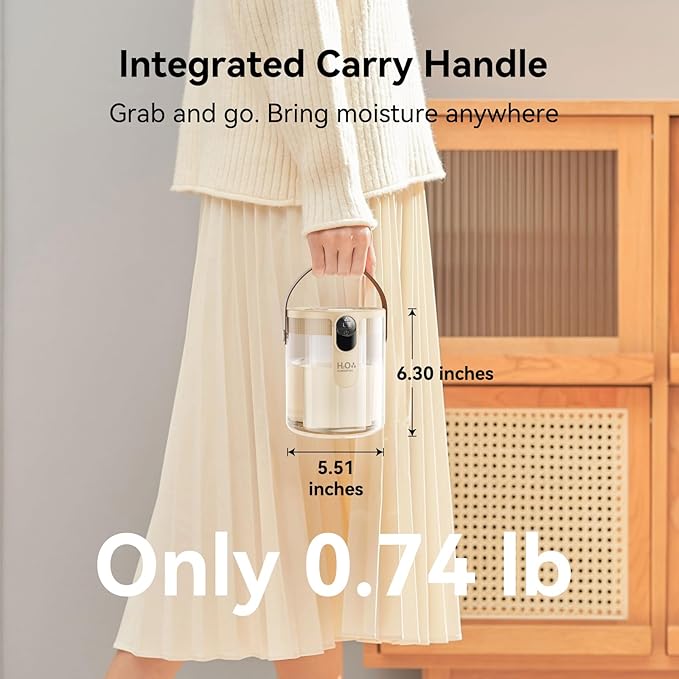 Rechargeable Portable Top Fill Humidifier, Smart Humidifiers - Image 2