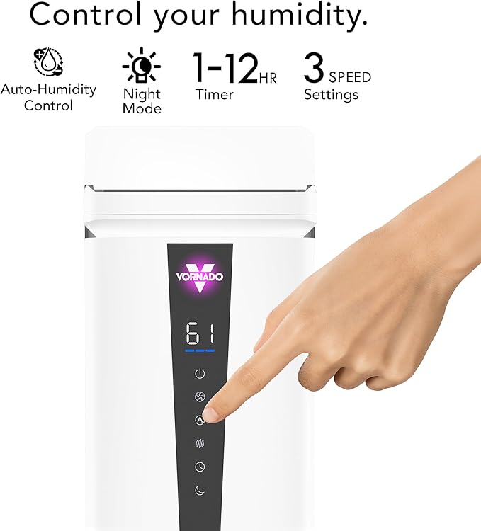 Vornado MISTIC 8 Whole Room Ultrasonic Humidifier, Aromatherapy, 2-Gallon Tank - Image 5