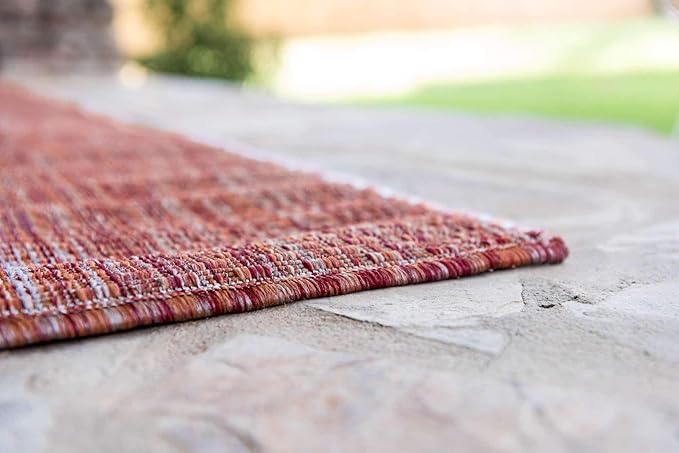 Unique Loom Collection Casual Transitional Solid Heathered Indoor/Outdoor - Image 4