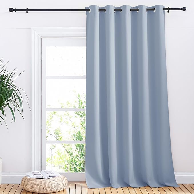 NICETOWN Sliding Door Curtains, Wide Thermal Blackout Patio Door Curtain Panel by NICETOWN