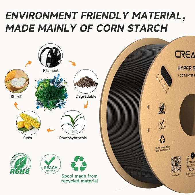 Creality Hyper PLA Filament 1.75mm Black & Grey 2KG, 30-600mm/s High Speed PLA - Image 7