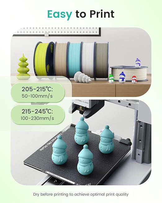 Matte PLA Filament 1.75mm, 1kg SUNLU 3D Printer Filament, Smooth Matte Finish - Image 5