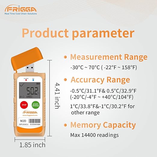 Frigga M2D 10Pack Reusable Temperature Data Logger Multi-Use USB Digital - Image 4