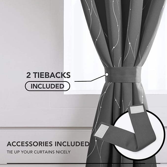 Deconovo Blackout Curtains, Thermal Insulated Soundproof Grommet Drapes - Image 4