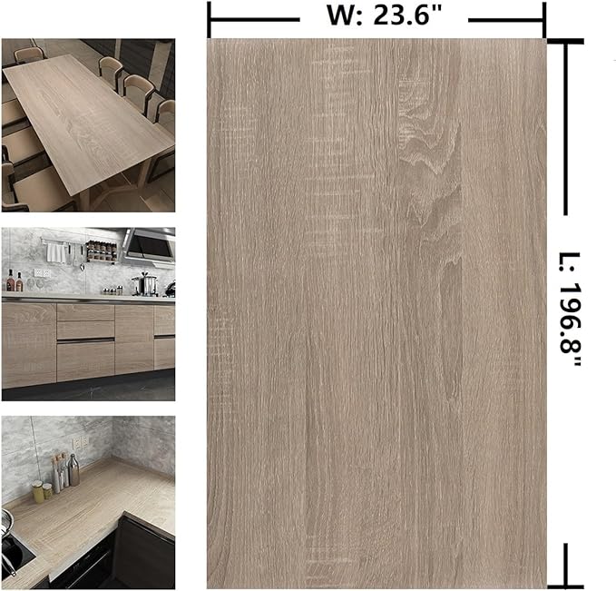 23.6"x 196.8" Natural Gray Oak Contact Paper - Image 7