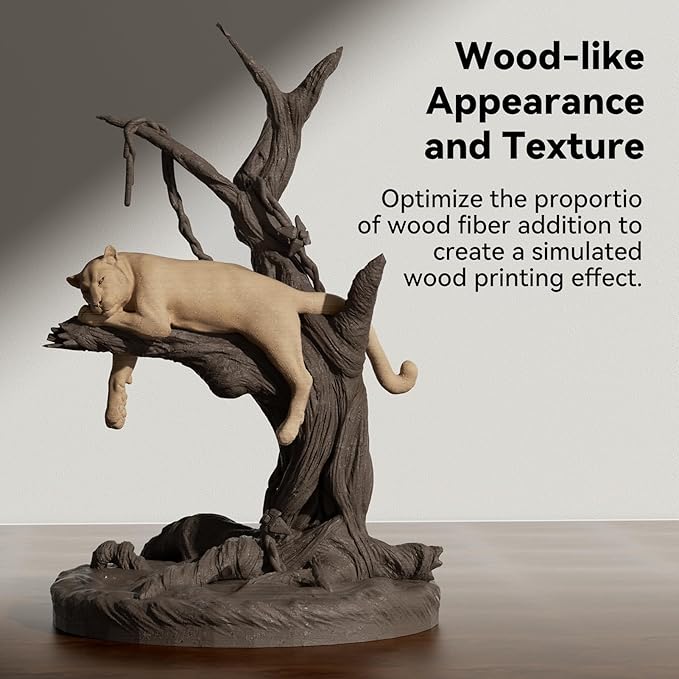 kexcelled Wood PLA Filament 1.75 mm Dark Walnut, Real Wood PLA 3D Printer - Image 2
