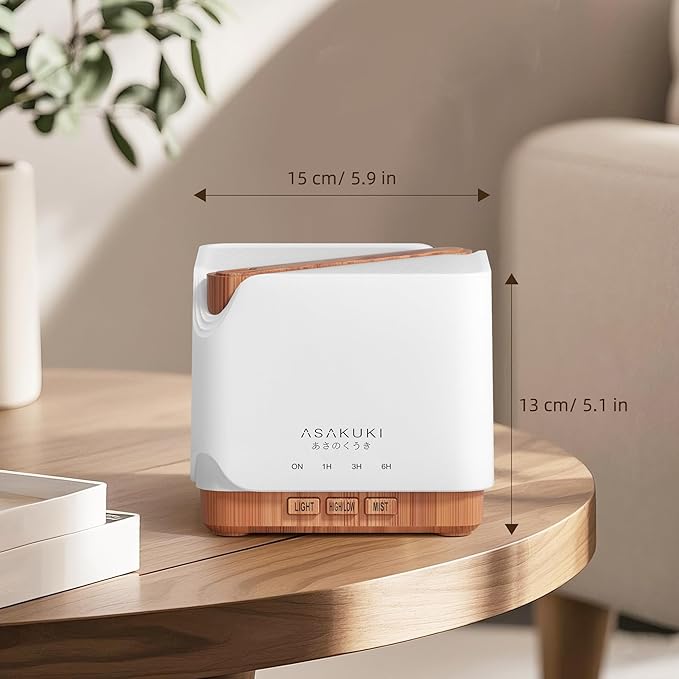 ASAKUKI Essential Oil Diffuser 700ml, Ultrasonic Aromatherapy Humidifier - Image 7