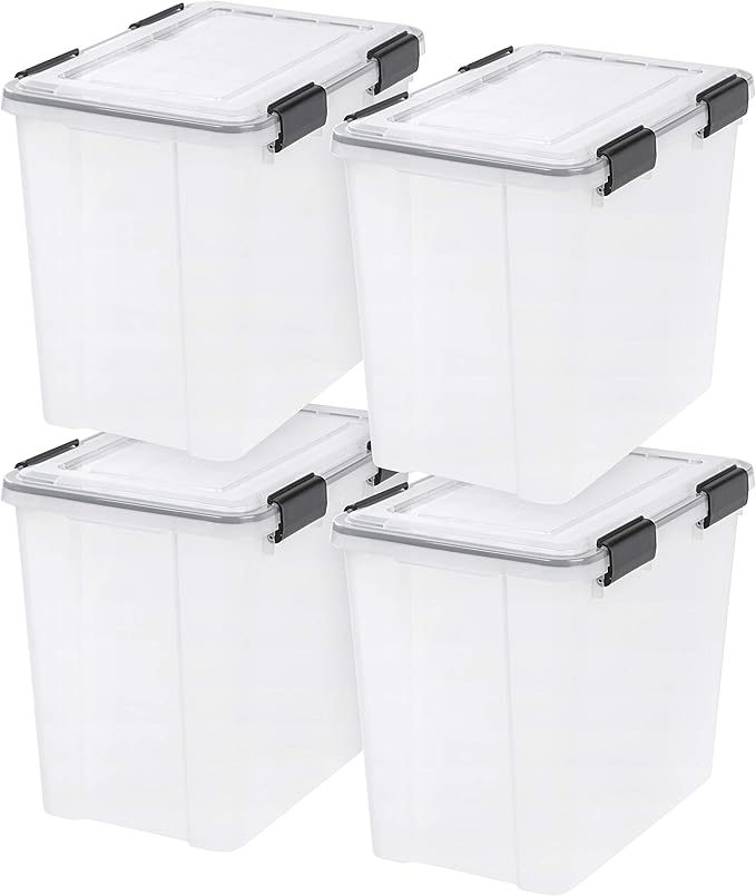 IRIS USA WeatherPro 32 Qt Storage Bins by IRISUSA