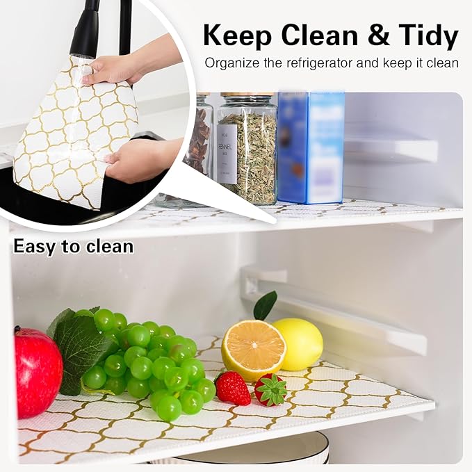 Drawer and Shelf Liner for Kitchen Cabinet, Non-Adhesive Cabinet Liner 12in x - Image 7