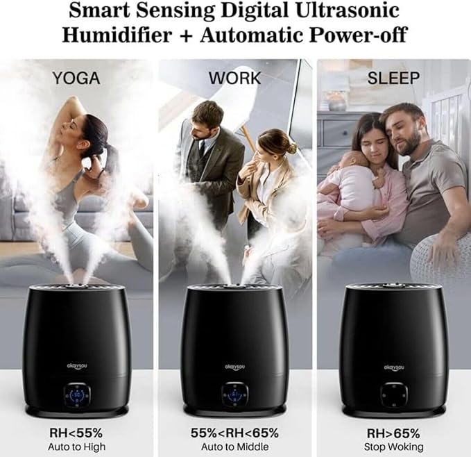 Okaysou Humidifiers, 6L Smart Humidifier and Diffuser - Image 3