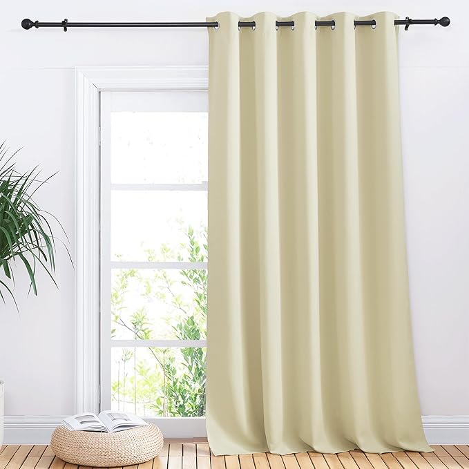 NICETOWN Sliding Door Curtains, Wide Thermal Blackout Patio Door Curtain Panel by NICETOWN
