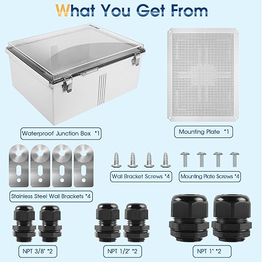 Waterproof Outdoor Project ABS Plastic Junction Box IP67 Weatherproof Dustproof - Image 7