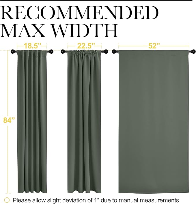 NICETOWN Living Room Blackout Draperies Curtains - Image 7