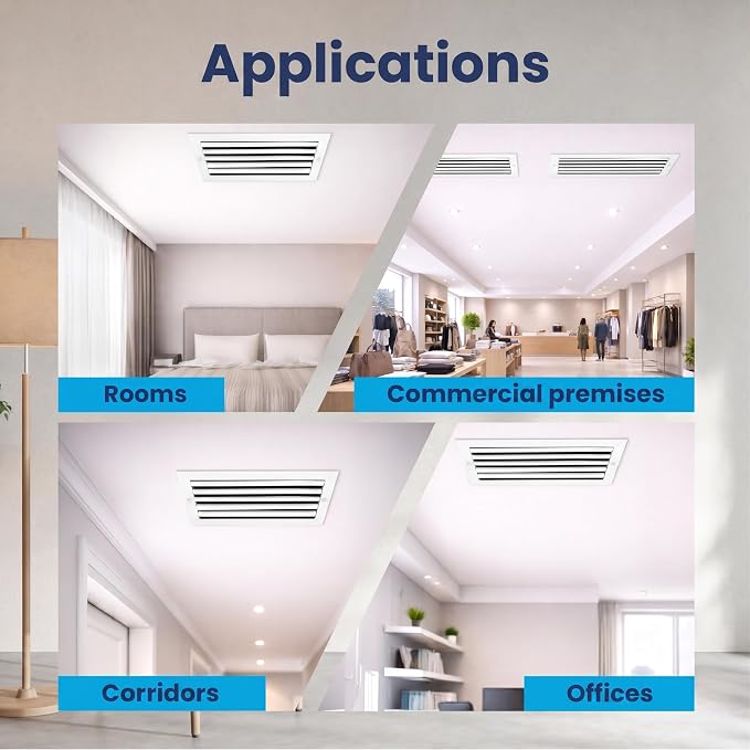 6x14 Aluminum 1-Way Air Vent Cover Wall Ceiling Register Multi-Shutter Damper - Image 5