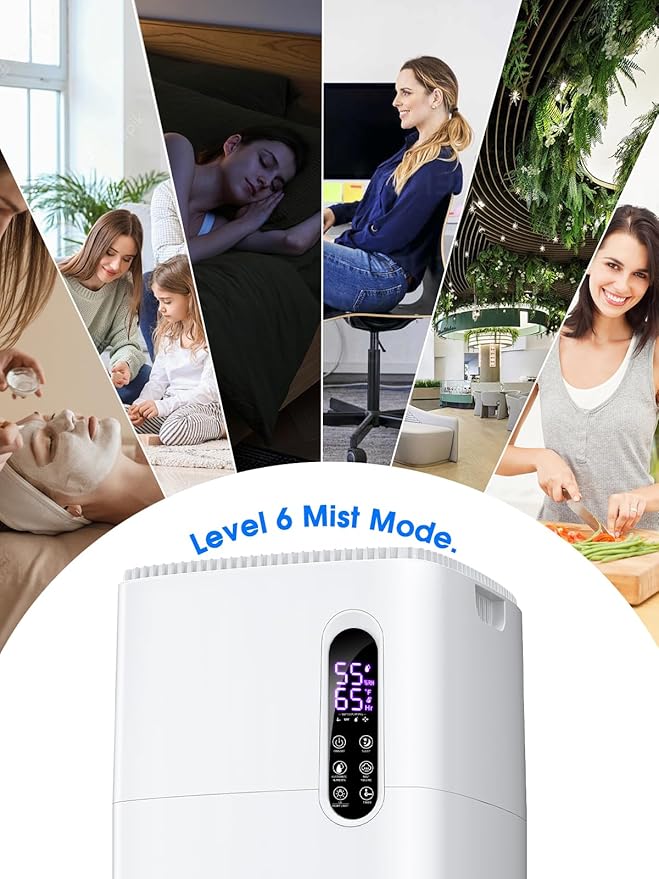 26L/5.7Gal Humidifier Large Room 3000 ft², Supersized Cool Mist, 38H Quiet - Image 4