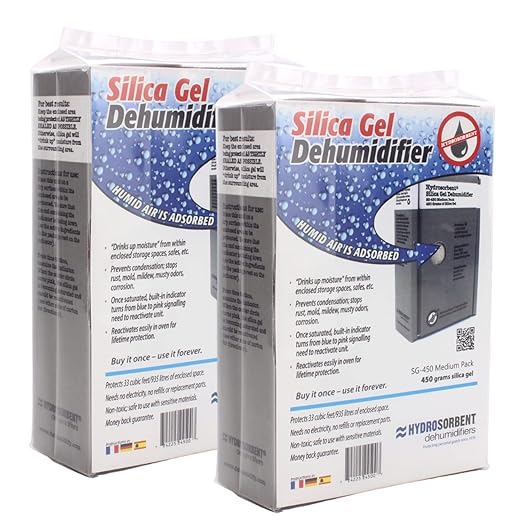 HYDROSORBENT® Gun Safe Dehumidifier Rechargeable Silica Gel 450 Gram Carton. - Image 2