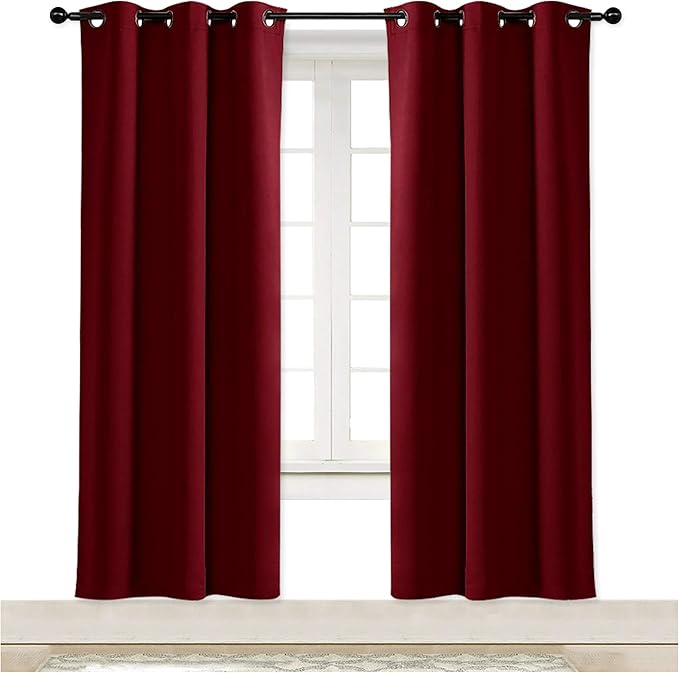 NICETOWN Christmas Red Blackout Window Christmas Curtain by NICETOWN
