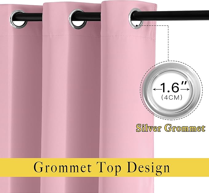 NICETOWN Blackout Sliding Door Curtains 84 Inch Length, Extra Wide Room Divider - Image 4