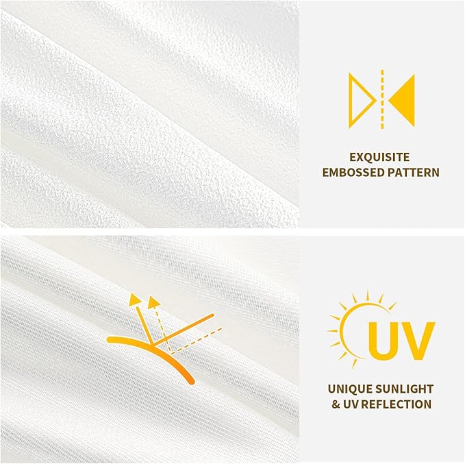 MIULEE White Thermal Insulated Curtains 90 Inches Long 2 Panels Set - Image 4