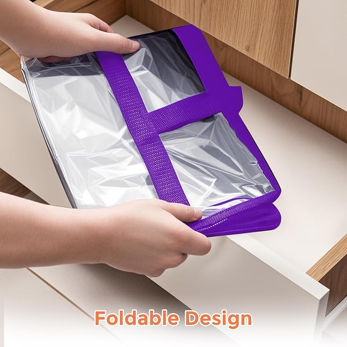 Budding Joy 6 Pack Clear Zippered Storage Bags - Image 7