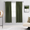 DONREN Dark Olive Green Blackout Curtains by DONREN