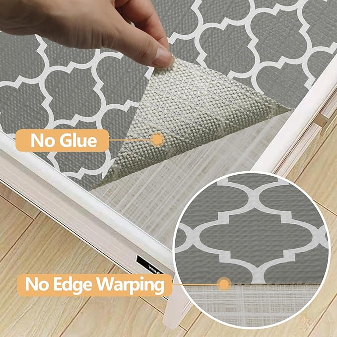 Drawer Shelf Liner Non Adhesive, Slip Resistant Easy to Clean Protect Kitchen - Image 4