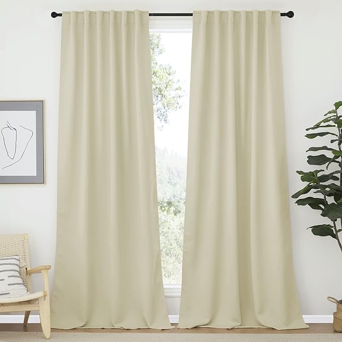 NICETOWN Living Room Blackout Curtains 95 inches Long, Window Treatment Room by NICETOWN