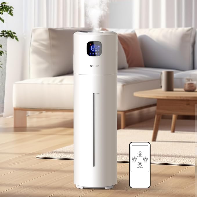 Large Humidifiers for Bedroom, 9L/2.5Gal Ultrasonic Cool Mist, Top Fill Easy by Akeshan