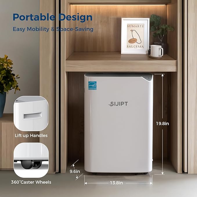 Dehumidifier for Basement with Drain Hose, 100 Pint 6, 000 Sq. Ft Energy Star - Image 7