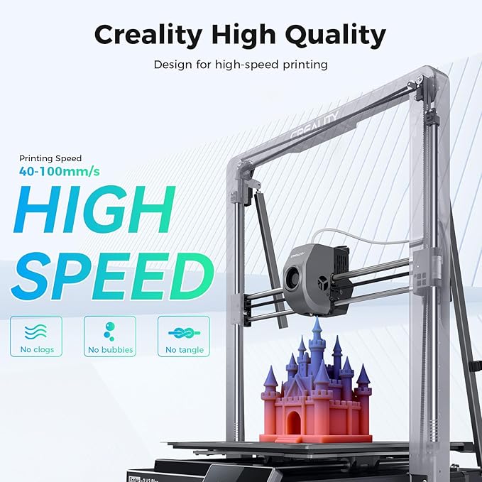 Creality 3D Printer Filament 1.75mm, Rainbow PLA+ Plus Pro Filament Toughness - Image 4