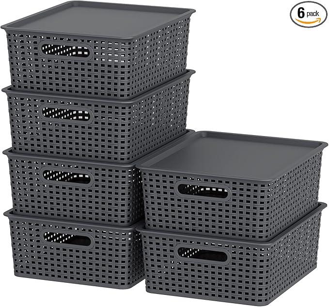 13 Quart Plastic Storage Baskets by Taysisiter