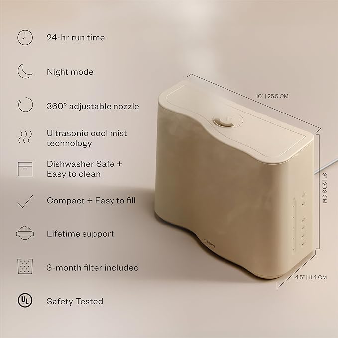 Vitruvi Cloud Humidifier for Bedroom | Large Humidifier Up to 600 sq ft | Cool - Image 2