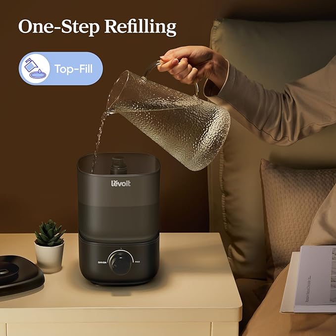LEVOIT Classic 160 Top-Fill Ultrasonic Cool Mist Humidifier, Super Easy to Fill - Image 2