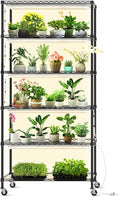 Bstrip DIY Plant Shelf with Grow Light, Grow Light Shelf with Adjustable Rack by Bstrip