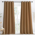 NICETOWN Gold Brown Blackout Curtain 118 inch Long, W55 x L118, 1 Panel by NICETOWN