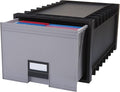 Storex Plastic Archive Storage Box, Letter/Legal Size, 24-Inch Drawer by Storex