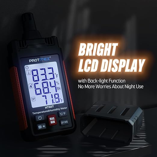 Protmex HT607 Temperature Humidity Meter High Precision Digital Hygrometer - Image 5