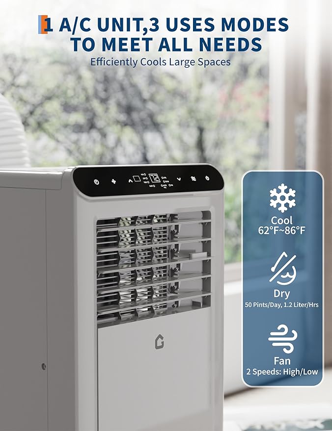 GarveeHome 8, 000 BTU Portable Air Conditioners - Image 2
