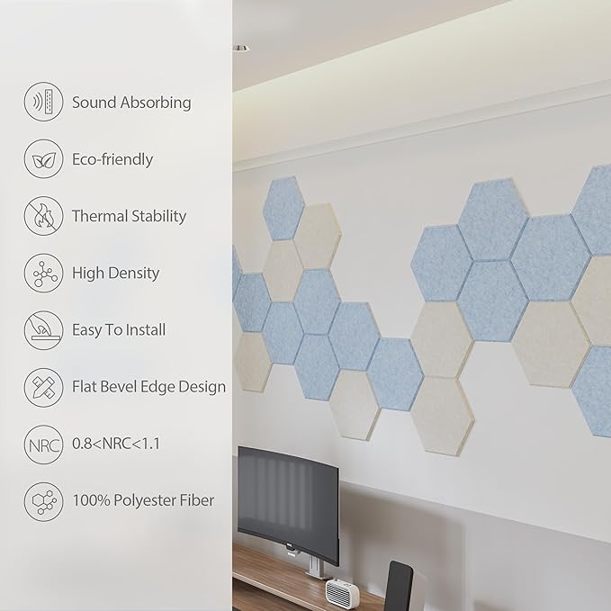 12 Pack Acoustic Panels Self Adhesive Sound Proof Foam, High Density Sound - Image 5