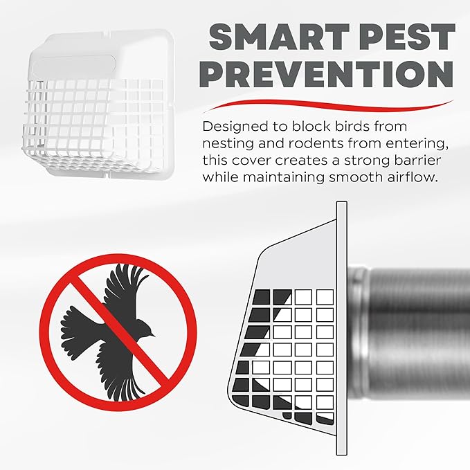 Deflecto Universal Bird Guard, Fits 3 inch to 4 inch Vent Hoods | Durable - Image 4
