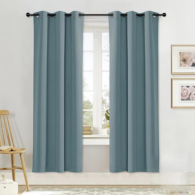 NICETOWN Black Out Curtain Panel Shade, Single Piece, 34 inches Wide by 72 by NICETOWN