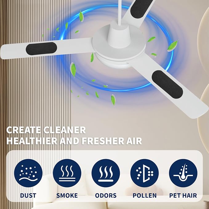 15 Pack Ceiling Fan Filters for Blades, Air Fan Filters for Ceiling Fan Blades - Image 2