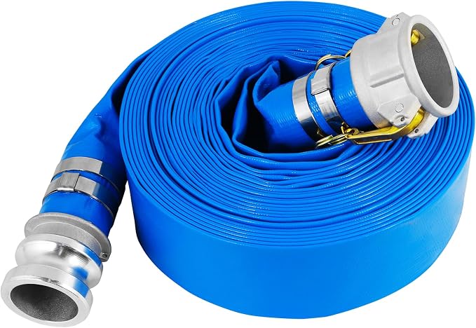 2" x 100 Ft Discharge Hose, Heavy Duty PVC Lay Flat Water Backwash Hose by Unknown